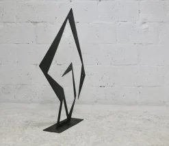 Pamono Black Sculpture, 1970s, Steel><noscript><img width=