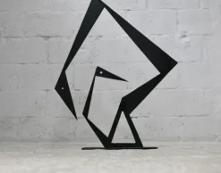 Pamono Black Sculpture, 1970s, Steel><noscript><img width=