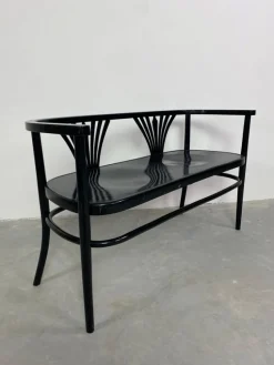 Online Pamono Black Secession Seating Group attributed to Fischel, 1890s, Set of 3