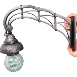 Clearance Pamono Black Secession Wall Lamp, 1890s
