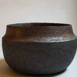 Pamono Black Stoneware Dinos Vase by Elena Vasilantonaki> Tabletop