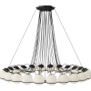 Pamono Black Structure Model 2109/24/14 Ceiling Lamp by Gino Sarfatti for Astep> Ceiling Lights