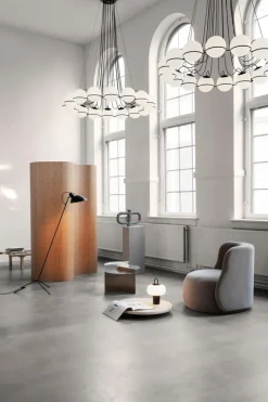 Pamono Black Structure Model 2109/24/14 Ceiling Lamp by Gino Sarfatti for Astep><noscript><img width=