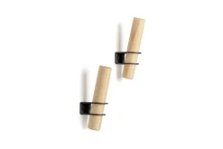 Pamono Black Torch Hooks by Tore Bleuzé for Emko, Set of 2> Racks, Hooks & Valets