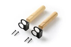 Pamono Black Torch Hooks by Tore Bleuzé for Emko, Set of 2><noscript><img width=