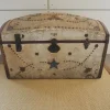 Pamono Black Trunk in Cavallino by Sconosciuto> Trunks, Crates & Baskets