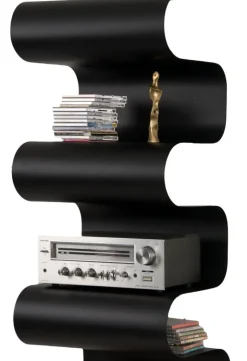 Clearance Pamono Black Wave Bookshelf by Julien Vidame