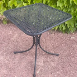 Outlet Pamono Black Wrought Iron Pedestal Table, 1960s