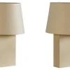 Pamono Bloc Parchment Lamps with Parchment Paper Shades by Atelier Cabanel, Set of 2> Floor Lamps