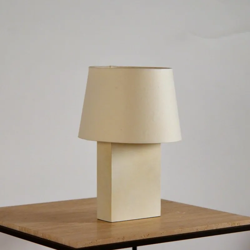 Pamono Bloc Parchment Lamps with Parchment Paper Shades by Atelier Cabanel, Set of 2> Floor Lamps