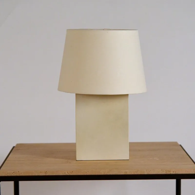 Pamono Bloc Parchment Lamps with Parchment Paper Shades by Atelier Cabanel, Set of 2> Floor Lamps