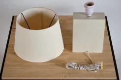 Pamono Bloc Parchment Lamps with Parchment Paper Shades by Atelier Cabanel, Set of 2><noscript><img width=