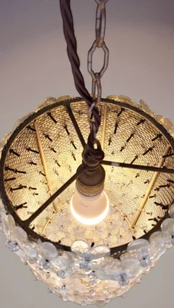 Pamono Blown Glass Millefiori Pendant Lamp from Barovier & Toso, Italy, 1950s><noscript><img width=