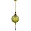 Pamono Blown Murano Glass and Brass Pendant Lamp, 2000> Ceiling Lights