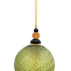 Pamono Blown Murano Glass and Brass Pendant Lamp, 2000><noscript><img width=