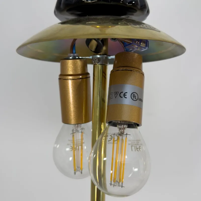 Pamono Blown Murano Glass and Brass Pendant Lamp, 2000> Ceiling Lights