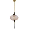 Pamono Blown Murano Glass and Brass Pendant Lamp, 2000> Ceiling Lights