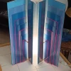 Pamono Blue Acrylic Glass Skyline Table Lamp from New Lamp, Italy, 1970s> Table Lamps