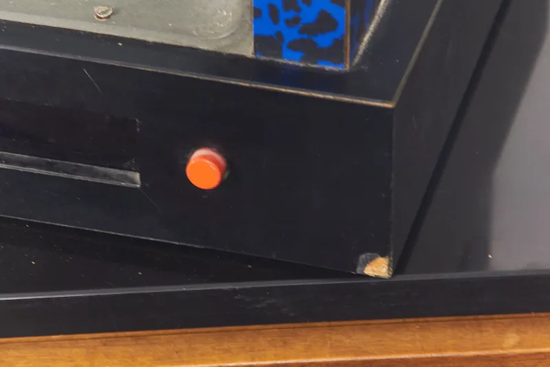 Pamono Blue and Black Laminate Television by Ettore Sottsass for Brionvega, 1980s> Electronics