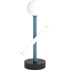 Online Pamono Blue and Black Tube and Globe Desk Light by Atelier Areti