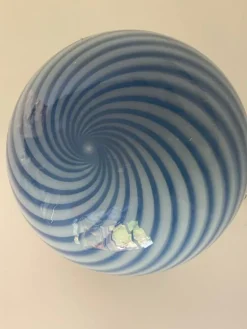 Pamono Blue and White Sphere Pendant Lamp in Murano Glass from Simoeng><noscript><img width=