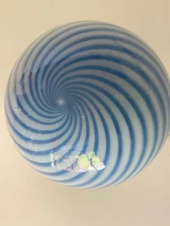 Pamono Blue and White Sphere Pendant Lamp in Murano Glass from Simoeng><noscript><img width=