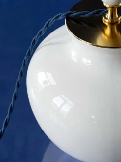 Pamono Blue and White Velsen Delft Table Lamp, William Morris Lampshade> Table Lamps