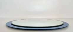 Pamono Blue Contour Oval Mirror by Fontana Arte><noscript><img width=