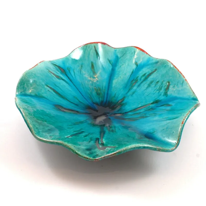 New Pamono Blue Copper Bowl from Ceramiche Lega
