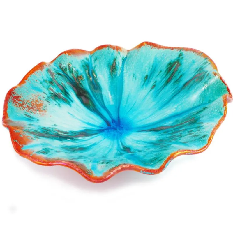 New Pamono Blue Copper Bowl from Ceramiche Lega