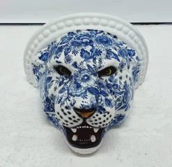 Pamono Blue Delft Leopard Wall Shelf from Ceramiche Boxer><noscript><img width=