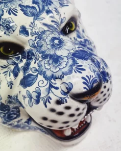 Pamono Blue Delft Leopard Wall Shelf from Ceramiche Boxer><noscript><img width=