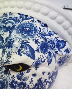 Pamono Blue Delft Leopard Wall Shelf from Ceramiche Boxer><noscript><img width=