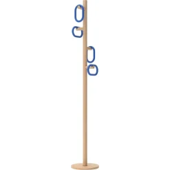 Online Pamono Blue Fernand Coat Stand in Natural Oak by Harto