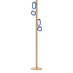 Online Pamono Blue Fernand Coat Stand in Natural Oak by Harto