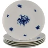 Pamono Blue Flower Porcelain Plates by Bjørn Wiinblad for Rosenthal, 1960s, Set of 5> Serving Dishes
