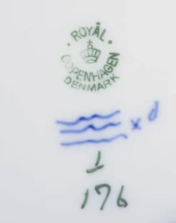 Pamono Blue Fluted Plain in Porcelain from Royal Copenhagen, 1938, Set of 6><noscript><img width=