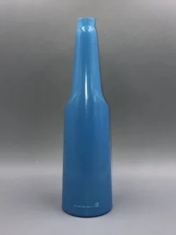Pamono Blue Glass Bottle No 2 by Salvador Dali for Rosso Antico, Italy, 1970s><noscript><img width=