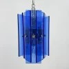 Pamono Blue Glass Hanging Lamp from Veca, Italy, 1970s> Ceiling Lights