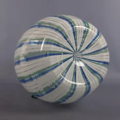 Pamono Blue, Green and White Murano Glass Vase by Colleoni, 1998><noscript><img width=