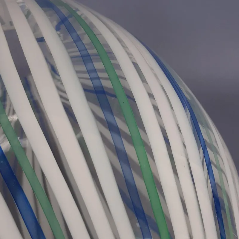 Pamono Blue, Green and White Murano Glass Vase by Colleoni, 1998> Vases
