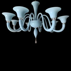 Outlet Pamono Blue Murano Glass Chandelier from Simoeng