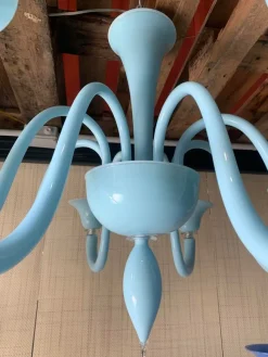 Outlet Pamono Blue Murano Glass Chandelier from Simoeng