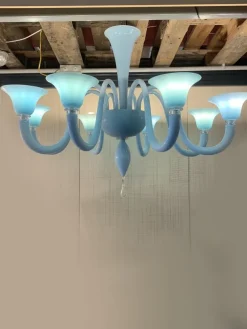 Outlet Pamono Blue Murano Glass Chandelier from Simoeng