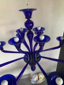 Pamono Blue Murano Glass Chandelier from Simoeng><noscript><img width=