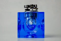Pamono Blue Murano Glass Lighter attributed to Antonio Imperatore, Italy, 1970s><noscript><img width=