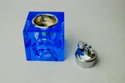 Pamono Blue Murano Glass Lighter attributed to Antonio Imperatore, Italy, 1970s><noscript><img width=