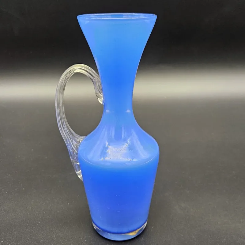 Pamono Blue Murano Glass Vase with Handles, 1950s> Vases