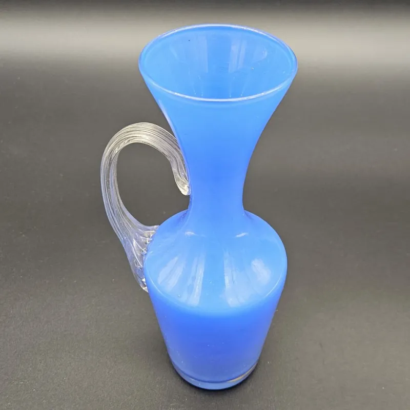 Pamono Blue Murano Glass Vase with Handles, 1950s> Vases