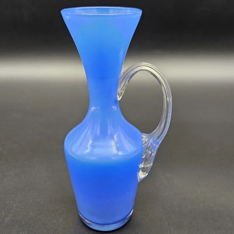 Pamono Blue Murano Glass Vase with Handles, 1950s> Vases